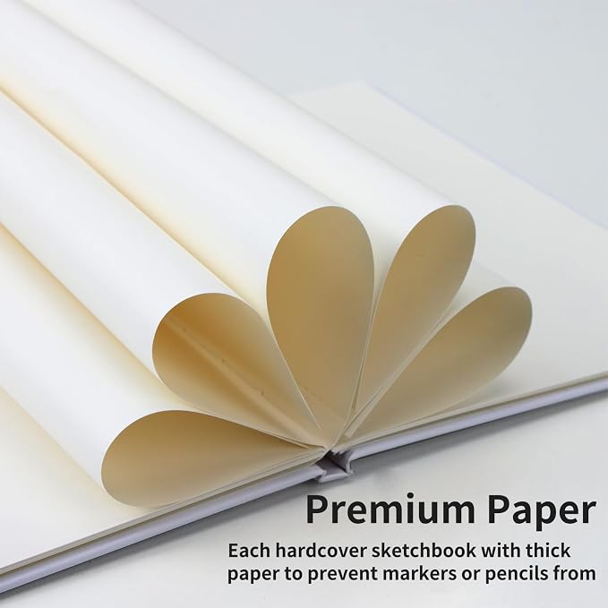 EOOUT 6 Pack White Hardcover Blank Book 6x8 Inch, 40 Pages Hardcover Blank Book - Image 3