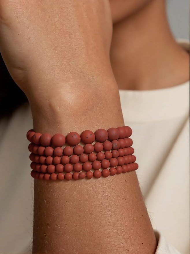 6mm Matte Red Turquoise Bead, 15-Inch Matte Round Loose Stone Beads - Image 4