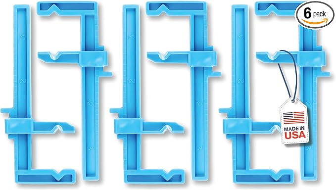 Excel Blades 6-Pack 3-Inch Mini Bar Clamps, Adjustable Plastic, USA Made by ExcelBlades