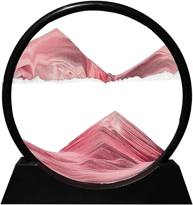 Aoderun Moving Sand Art Picture Round Glass 3D Deep Sea Sandscape in Motion by Aoderun
