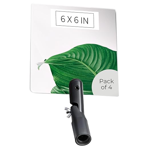 Flex Vue Inspection Mirror with Threaded Adapter, 6 inch x 6 inch - 4 Pack