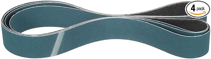 3 x 79 Inch Sanding Belt, 4 Pcs 120 Grit Zirconia Knife Sharpener Belts Work Sharpening for Belt Sander Knife Carving Tool Metal Working