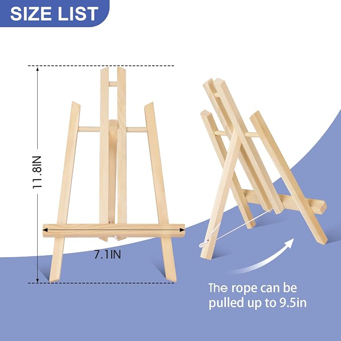 ESRICH 8 Pack 11.8" Wood Easels, Tabletop Easel - Image 2