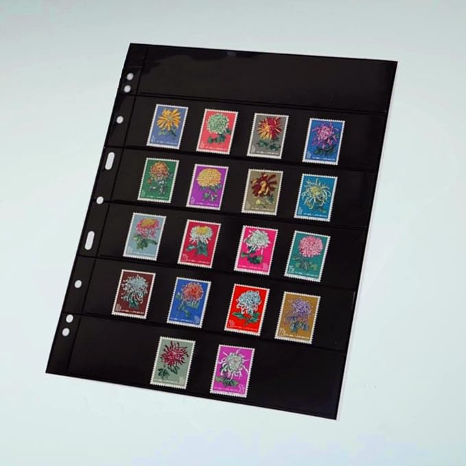MUDOR 20 Sheets Stamp Pages for Collection Album Binder Book, 6 Pocket | 240 - Image 2