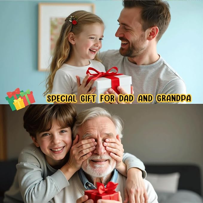 Fathers Day Birthday Gifts for Grandpa Dad from Daughter Son Wife Wooden Spirit Level Valentines Christmas Thank You Gifts Ideas for Daddy New Dad Papa Grandpa