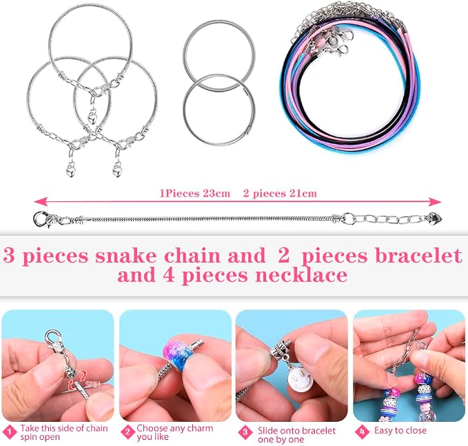 VICTLOV Charm Bracelet Making Kit, DIY Craft - Image 5