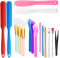 Silicone Stir Sticks Kit 16Pcs, Silicone Epoxy Brush, Silicone Stirring Tool by EGOSKY