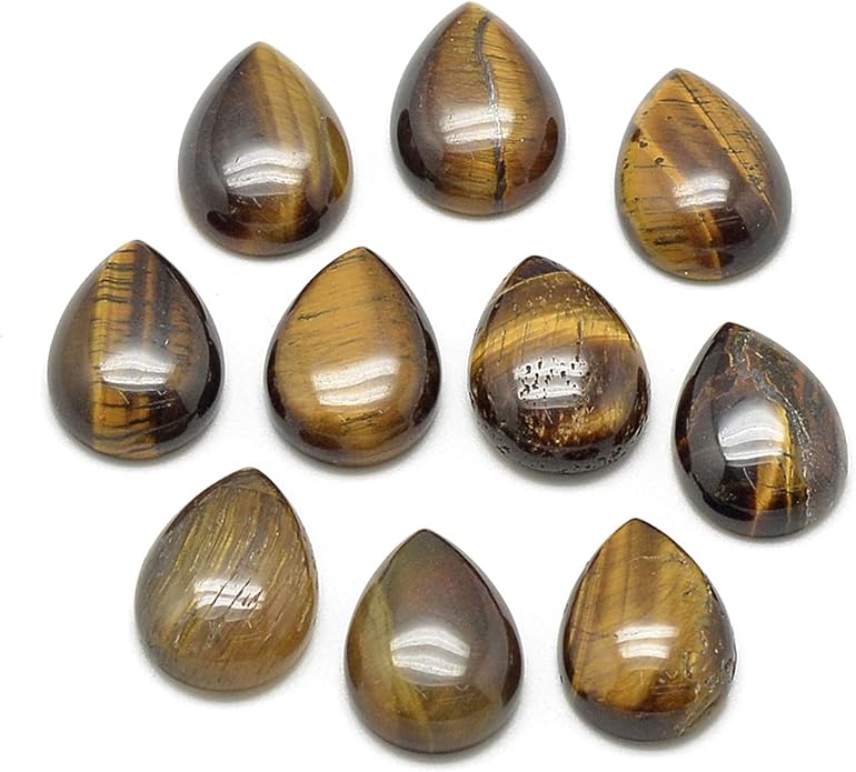 Fashewelry Natural Teardrop Flat Back Cabochons Beads by FASHEWELRY