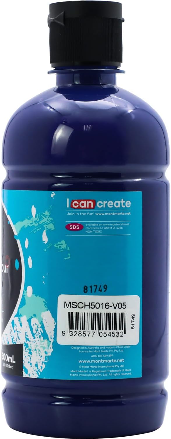 Mont Marte Signature Phthalo Blue Paint, Semi-Matte Finish, Suitable - Image 2