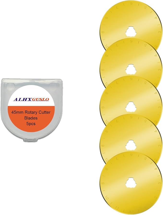 45mm Rotary Cutter Blades 5-Pack Titanium Replacement Blades Fits Fiskars - Image 2