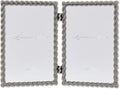 Lawrence Frames Metal Frame, Rope Design, Brushed Nickel, 4x6 Double by LawrenceFrames