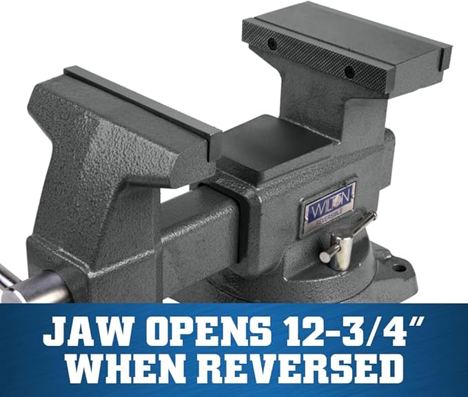 Wilton Reversible Bench Vise, 6-1/2" Jaw Width, 7-1/4" & 12-3/4" Jaw Opening, 4" Throat (Model 4650R)