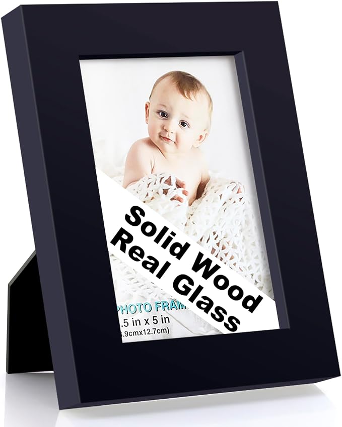 RPJC 3.5x5 inch Picture Frame Made of Solid Wood High Definition Glass by RPJC