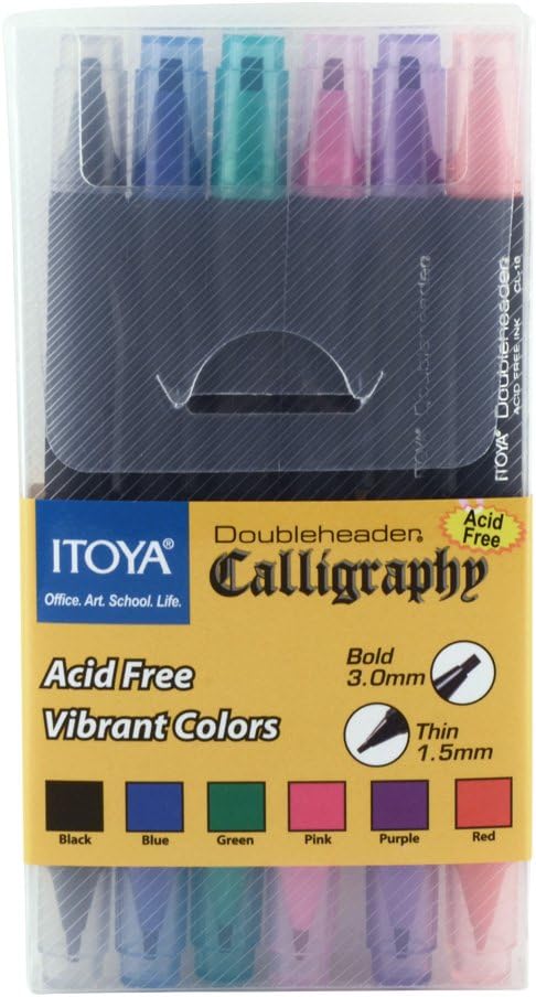 DOUBLEHEADER CALLIGRAPHY 6-PEN SET by Unknown
