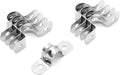 50Pcs 15/32 Inch(0.47 inch) Stainless Steel Conduit Clamps, Two Hole Strap U Bracket Rigid Pipe Strap Metal U Clamp Conduit Strap Tension Clips U-tube Clamp Heavy Duty