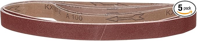 1 x 30 Inch Sanding Belt, 5 Pcs 100 Grit Knife Sharpener Belts Work Sharpening for Belt Sander Knife Carving Tool Metal Working