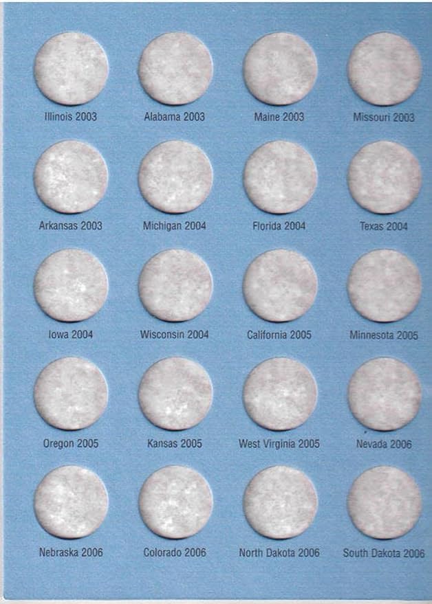 Whitman US Washington Statehood Quarter Coin Color-Folder Full Series Type Set - Image 3