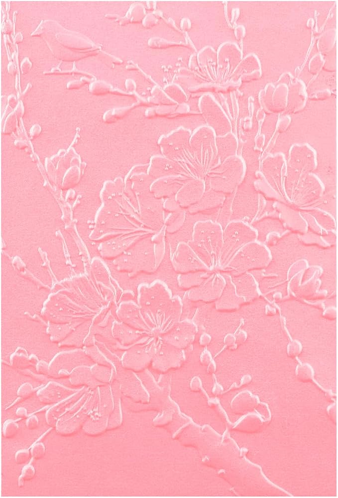 3D Embossing Folder for Card Making Embossing Flower Blossom Floral Plastic by CYFUNDESIGN