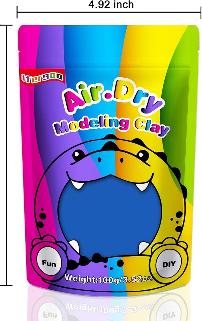ifergoo Blue Air Dry Clay, DIY Creative Modeling Clay - Image 8