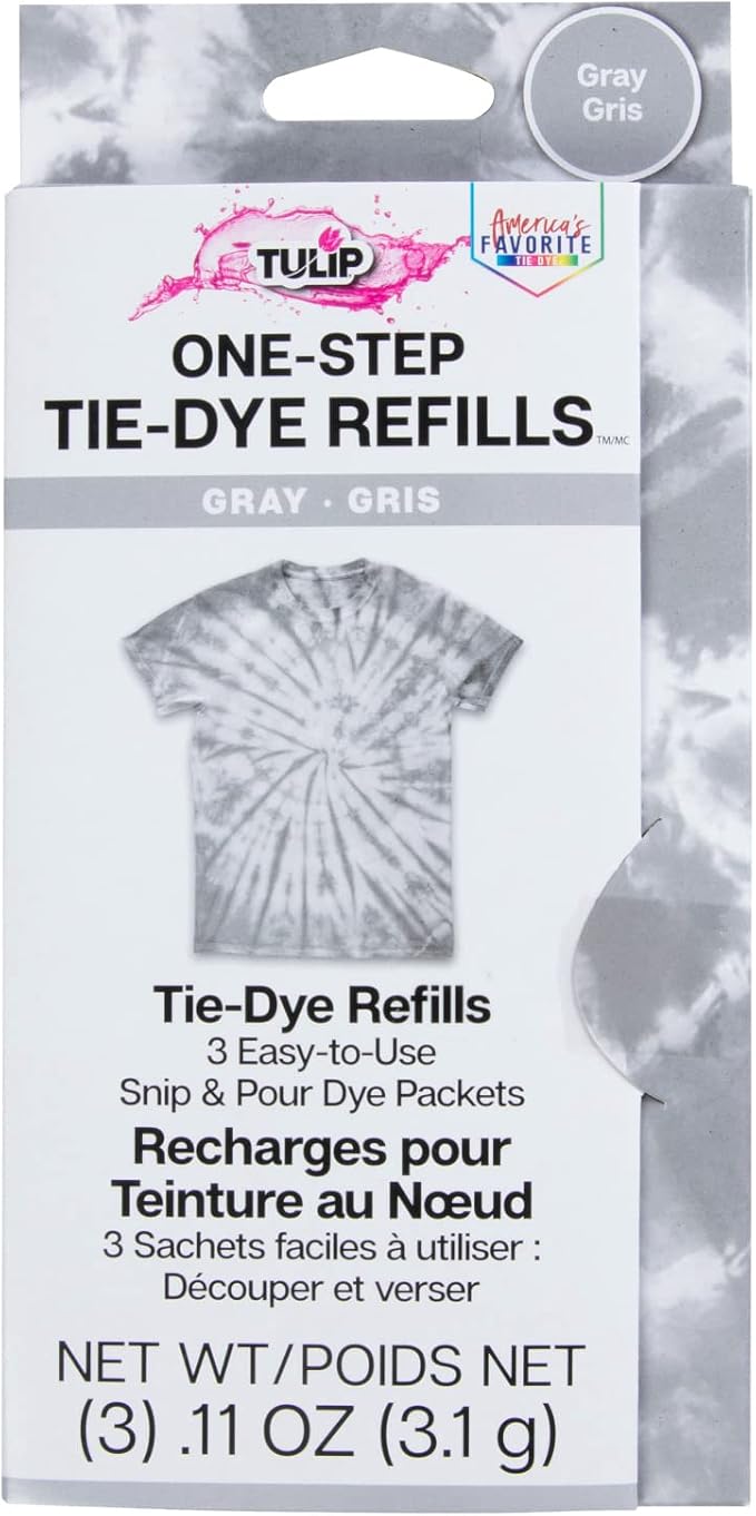 Tulip One-Step Tie-Dye Kit, 3 Fabric Dye Refill Packs by Tulip