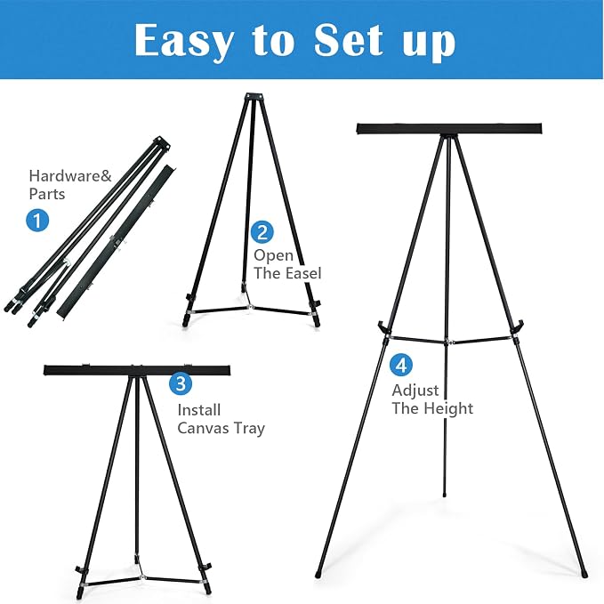 Falling in Art Aluminum Flip Chart Display Easel Stand - Image 3