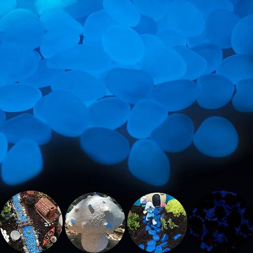 GLOCARNIVAL Glow Pebbles, Garden Lawn Yard, Fish Tank, Luminous Pebbles Powered - Image 2