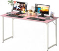 PayLessHere | 55 Inch Computer Desk | Pink | Office Desk by PayLessHere