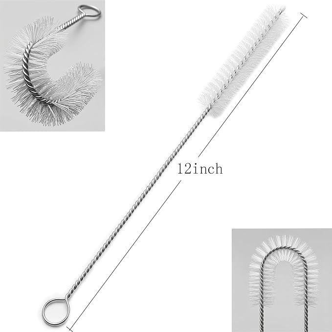 12 Inch Extra Long Straw Brush Cleaner, Flexible Nylon Tube Cleaning Brushes - Image 2