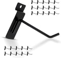 Slatwall Hooks Assortment Kit, 60 Pcs 8" Black Metal Display Hooks for Slat Wall Panels, Garage Storage, Pegboard, Gridwall, Retail Store Organization Accessories
