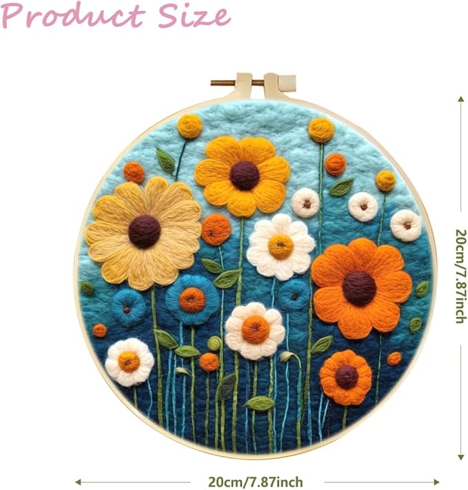 yesJRL Needle Felting Kits Beginners, Natural Landscape DIY Wool Needle Felting - Image 6