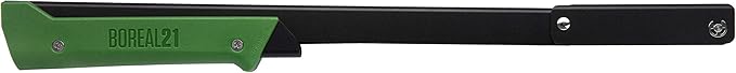 AGAWA - BOREAL21 Backwoods Kit - 21 Inch Folding Bow Saw, 21" Premium Leather Sheath, Additional 21" Aggressive Blade (Black Frame - Green Handle)