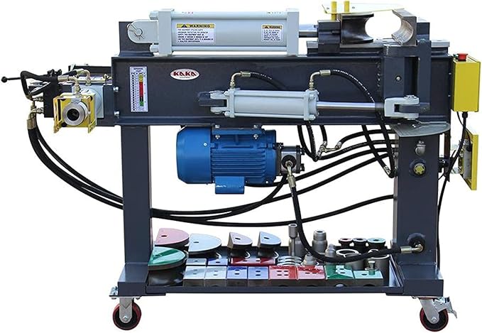 KAKA INDUSTRIAL Hydraulic Exhaust Pipe Bender 10-Ton 4.0kW Motor 220V Single Phase EPB-3 with Swager Expander Tooling Kit for Tubing Metal Fabrication