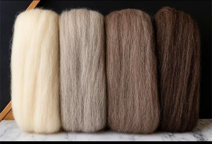 Natural Wool Bulk roving, 1 lb. Best Wool - Image 9