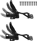 2 Pack Adjustable Black Toggle Clamp Latch(4003) Heavy Duty 1320lbs Capacity Toggle Latch & Quick Release Metal Pull Latches, Easy to Install for Lid Box Case Door Smoker(come with 10pcs 1.2" Screws)