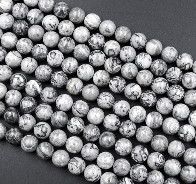 Zenkeeper 108 Pcs Map Jasper Beads - Image 3