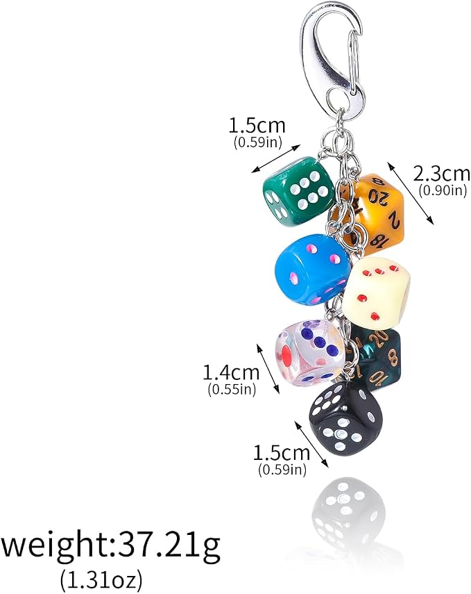 Dice Bag Charms Keychain for Women Men - Image 6