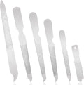 6PCS Metal Nail File for Natural Nails, Stainless Steel Nail Files Double Sided Sword Fingernail Files with Pointed Tip Non Slip Handle Curved Nail File Manicure Tools Finger Nail Filers