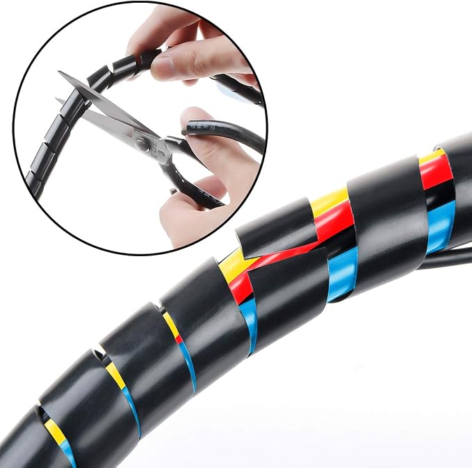 XHF 3/8" Spiral Cable Wrap 10mm Cord - Image 4