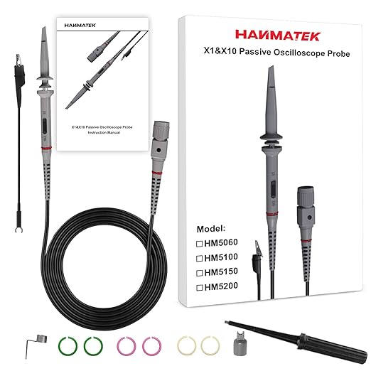 HANMATEK Universal Oscilloscope Probe HM5060 with Accessory Kit 60MHz 1X 10X