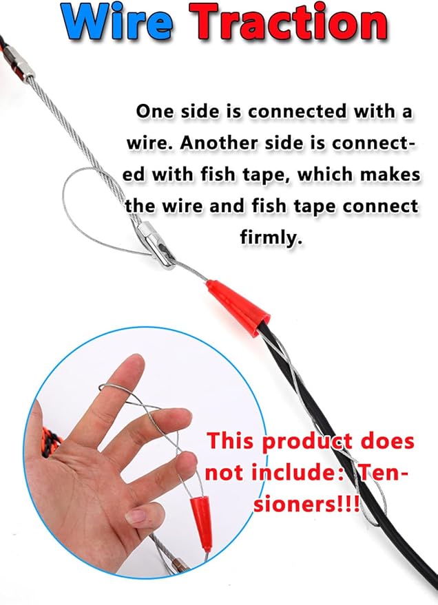 196FT 4.5mm Professional Flexible Wire Rodding Guide Kit for Electrical Wiring Installation with Storage Case【60M*4.5mm】