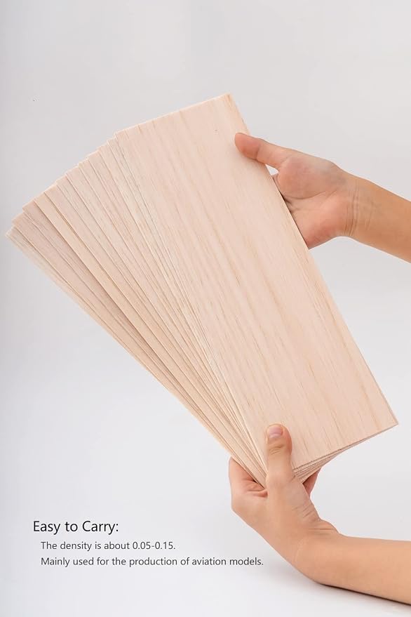 12 Pack Balsa Wood Sheets 1/8 x 4 x 12 Inch Natural Wood Color Unfinished Wooden - Image 4