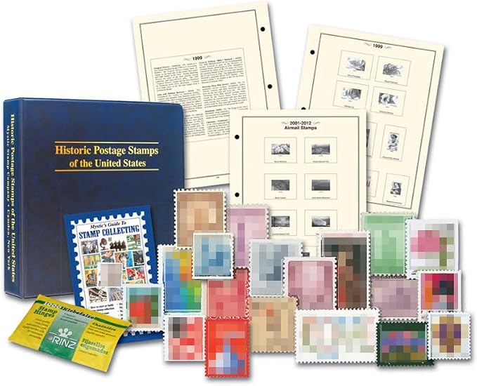 U.S. Postage Stamp Collecting Kit Includes Stamps and Hinges by Unknown