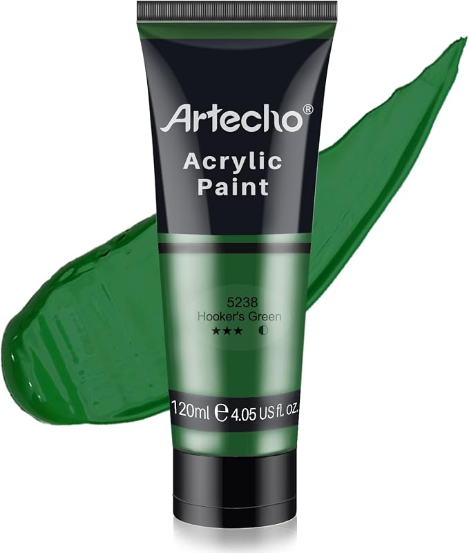 Artecho Hooker's Green Acrylic Paint Tubes, Art Craft Paints by Artecho