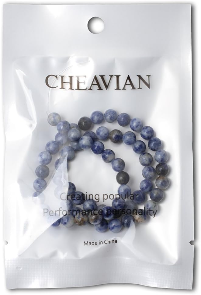 60PCS 6mm Natural Blue White Sodalite Gemstone Round Loose Beads - Image 5