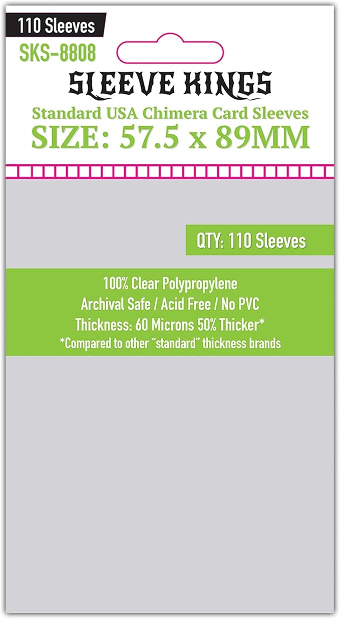 Sleeve Kings Standard Card Sleeves – 110 Count, Medium Size, Compatible by SleeveKings