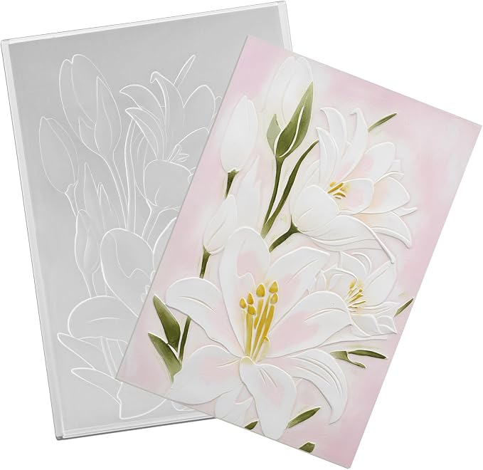 Geiserailie 1 Pcs Embossing Folders 2d/3D Embossing Machine Template Paper Card by Geiserailie