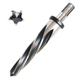 DKIBBITH 15/16" Bridge Construction Reamer Drill Bit, M2 HSS Taper Chucking Reamer for Steel Alloy Metal Wood Plastic, 1/2" Non-Slip Shank, 5-Spiral Flutes Car Reamer, to Align or Enlarge Holes, 24mm