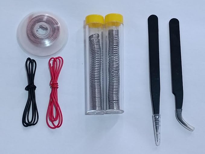 Soldering Iron Kit, Digital Multimeter Kit, Multi Tester, Voltage Tester, Measures AC/DC Voltage, Current, Resistance/Continuity/Diode/Triode. Solder Iron, Adjustable Temperature (Red)