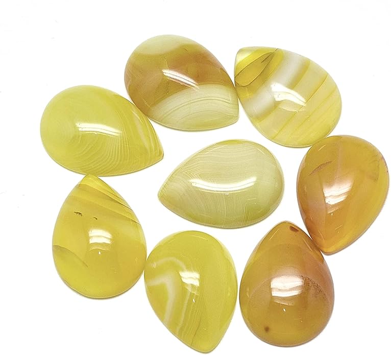 Fashewelry Natural Teardrop Flat Back Cabochons Beads by FASHEWELRY