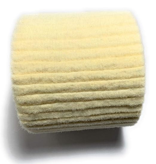 SIGNI Wool Felt Wheel Buffer Wheel Buffing Drum Mirror Burnishing Polishing Brush for Rust/Dust Removal,Jewelry/Glass 4.5 INCH (OD 110X100MM)